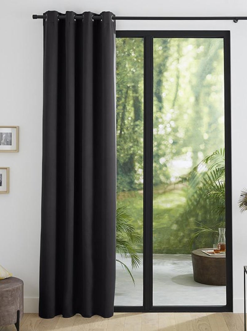 Rideau occultant thermique noir 140 x 260 cm Noir - Kiabi