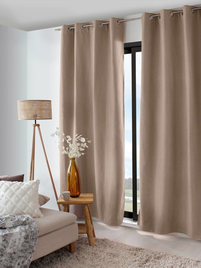 Rideau occultant thermique Nordica Beige - Kiabi