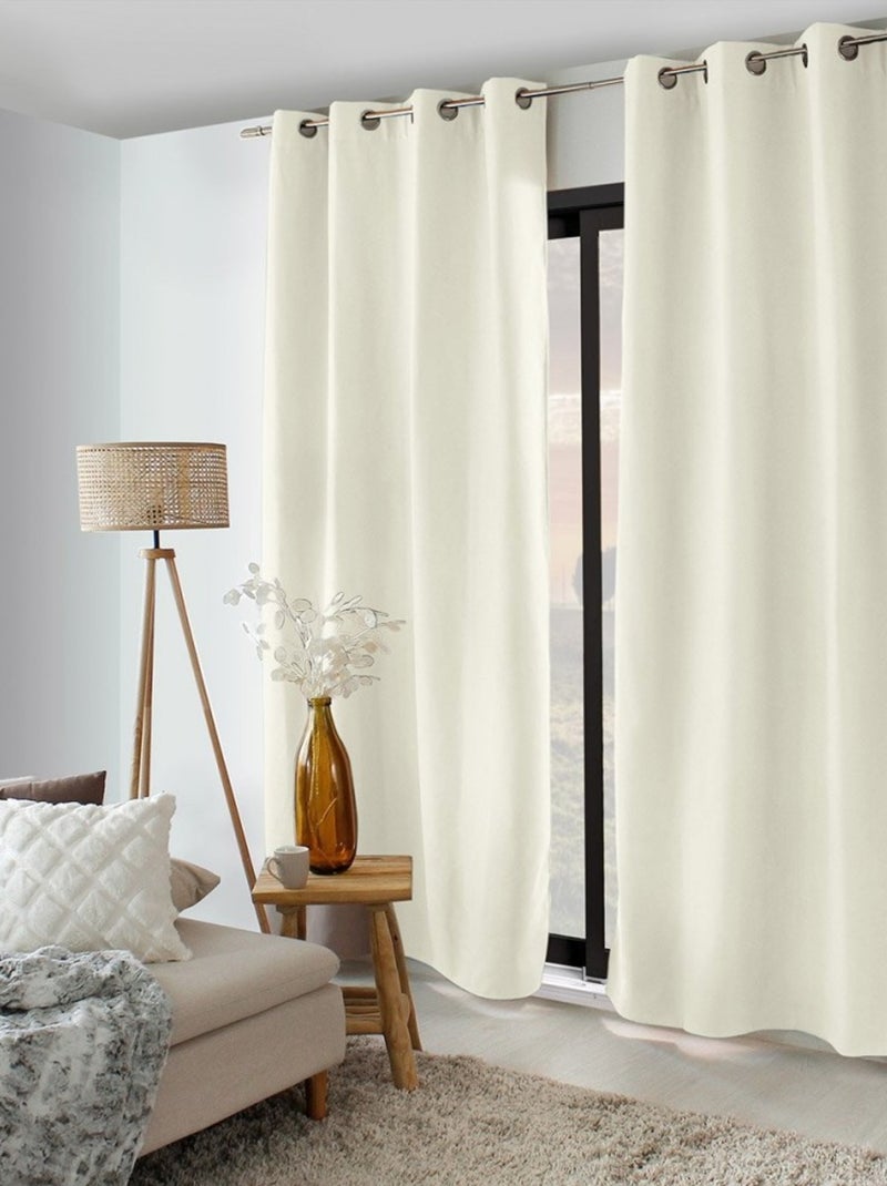 Rideau occultant thermique Nordica Blanc - Kiabi