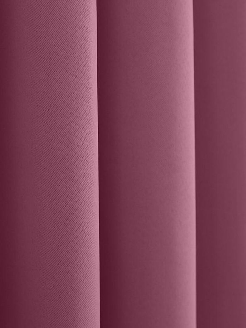Rideau Occultant Thermique Rose – Isolation, Polyester épais, œillets, Pour Salon/chambre - 3