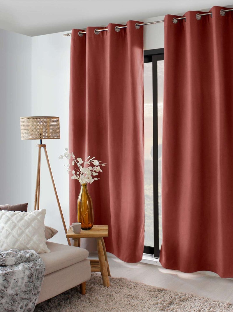 Rideau occultant thermique SAFFA Rouge - Kiabi