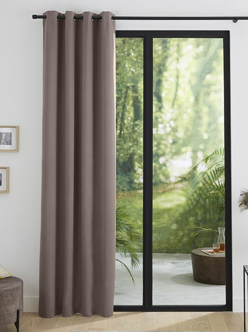 Rideau occultant thermique taupe 140 x 260 cm Marron - Kiabi