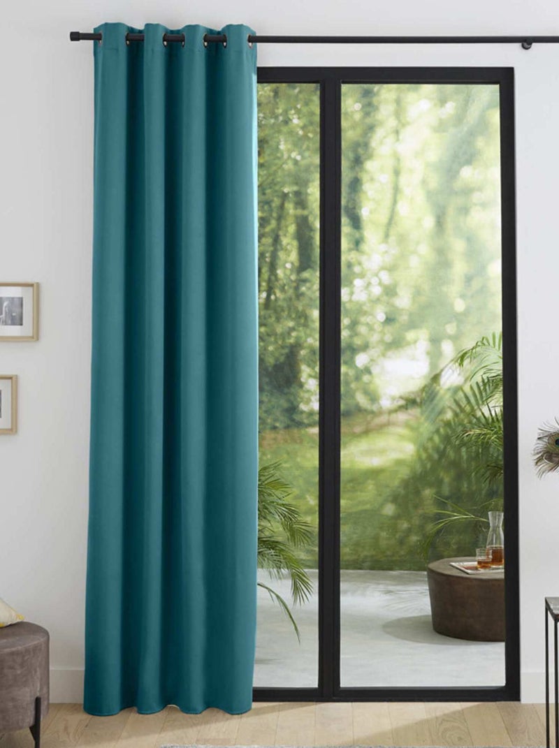 Rideau occultant thermique turquoise 140 x 260 cm Bleu turquoise - Kiabi