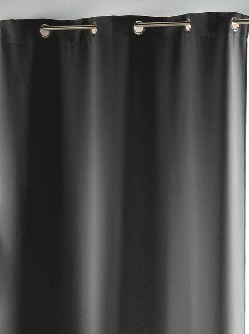 Rideau occultant uni 135x240 Occult charbon Noir - Kiabi