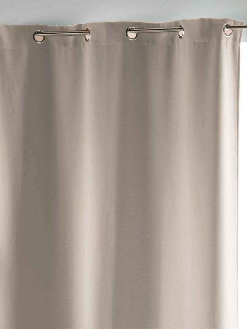 Rideau Occultant à Œillets Atout Ciel 135x240cm Taupe - Filtrage Lumière 75-80%