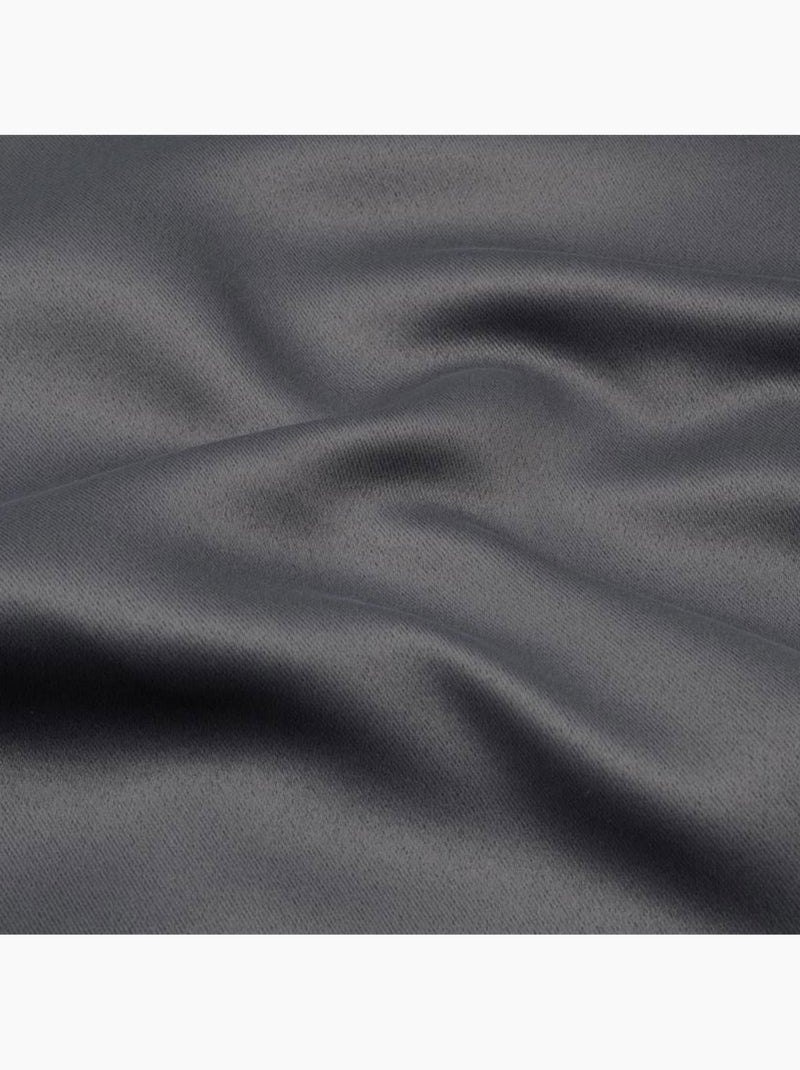 Rideau occultant uni 210gr/m2 gris anthracite - Kiabi