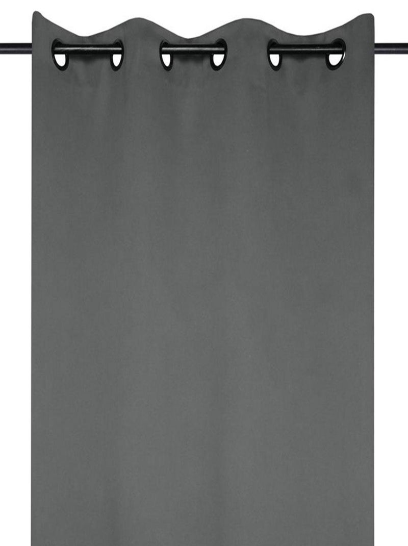 Rideau occultant uni 210gr/m2 Jaune moutarde - Kiabi