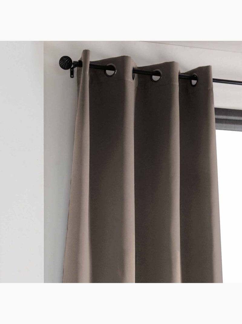 Rideau occultant uni 210gr/m2 Taupe - Kiabi