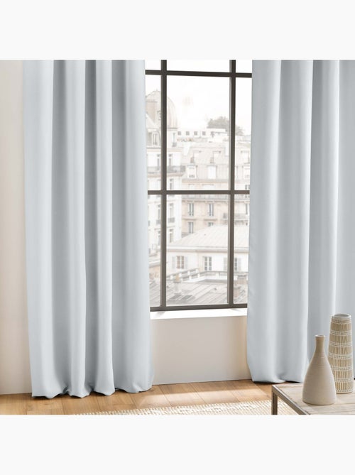 Rideau occultant uni à oeillets - Kiabi