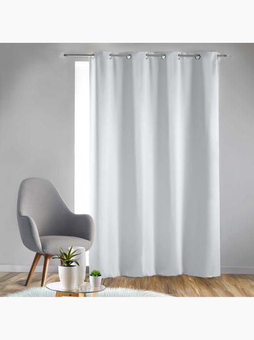 Rideau occultant uni à oeillets - Kiabi
