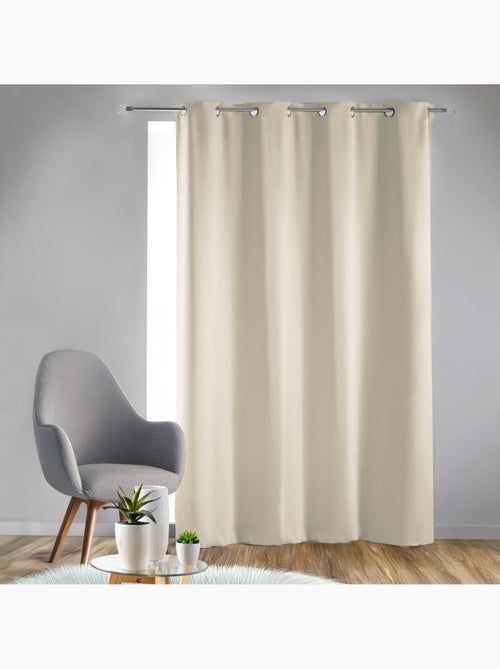 Rideau occultant uni à oeillets - Kiabi