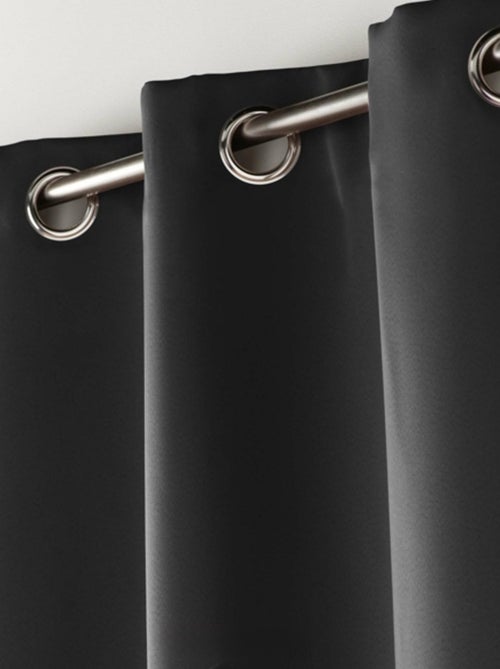 Rideau occultant uni à oeillets - Kiabi