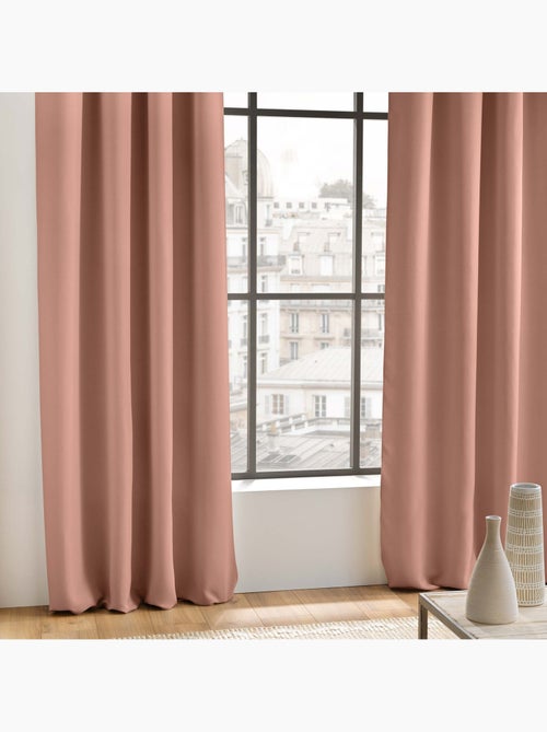 Rideau occultant uni à oeillets - Kiabi