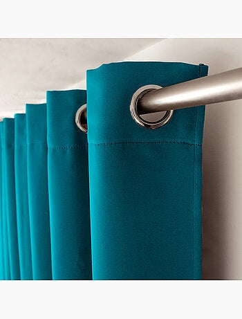 Rideau occultant uni avec 8 œillets