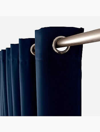 Rideau occultant uni avec 8 œillets