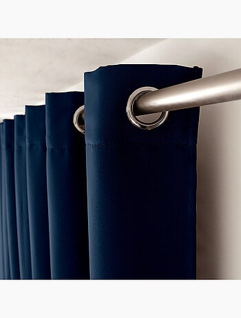 Rideau occultant uni avec 8 œillets