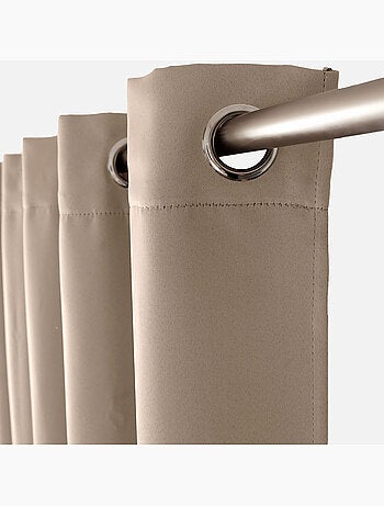 Rideau occultant uni avec 8 œillets