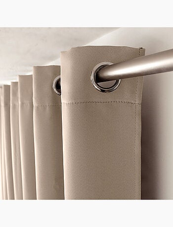 Rideau occultant uni avec 8 œillets
