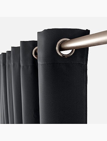 Rideau occultant uni avec 8 œillets