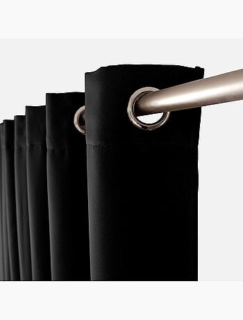 Rideau occultant uni avec 8 œillets