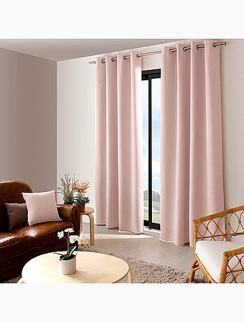 Rideau occultant uni avec 8 œillets