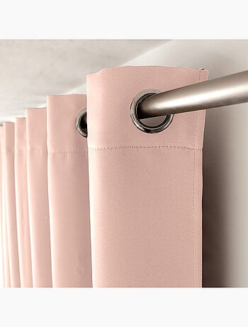 Rideau occultant uni avec 8 œillets