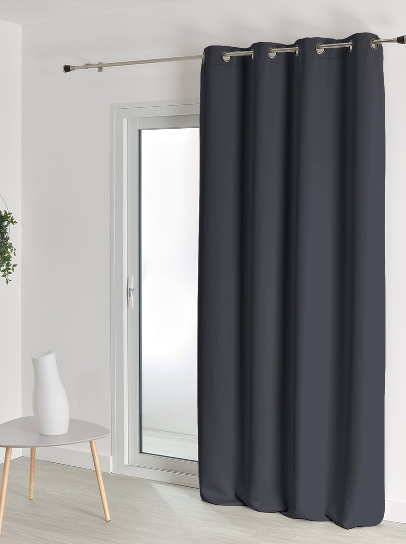 Rideau occultant uni M1 non feu gris anthracite - Kiabi