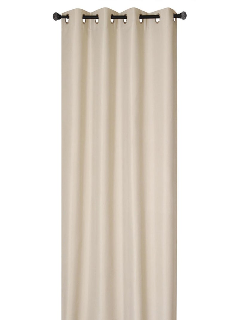 Rideau Occultant, uni sans couture - Prêt à Poser grande Hauteur. Beige - Kiabi