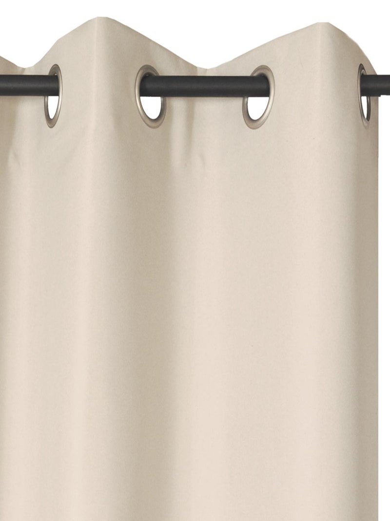 Rideau Occultant, uni sans couture - Prêt à Poser grande Hauteur. Beige - Kiabi