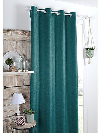 Rideau occultant uni tramé