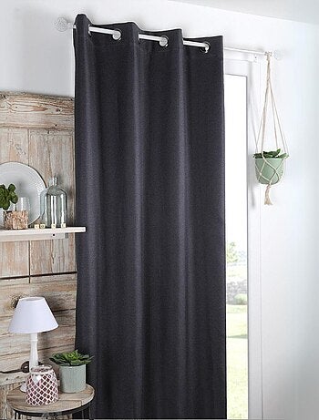 Rideau occultant uni tramé