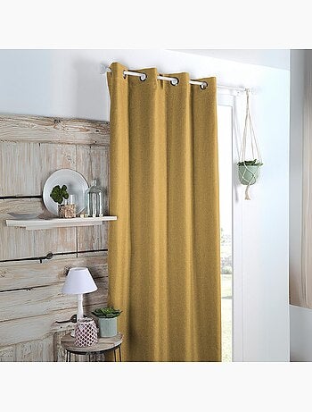 Rideau occultant uni tramé