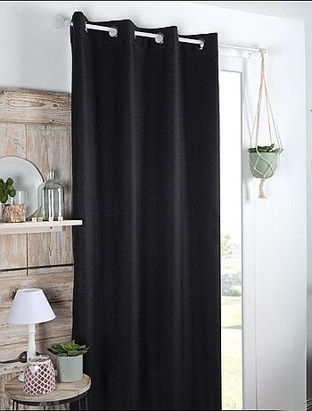 Rideau occultant uni tramé