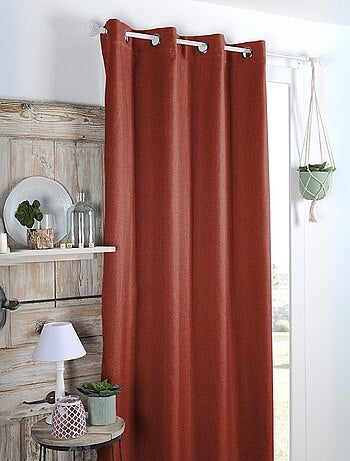 Rideau occultant uni tramé