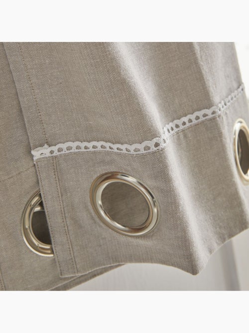 Rideau ? oeillets coton uni CHARME - Kiabi