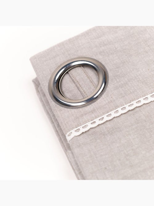 Rideau ? oeillets coton uni CHARME - Kiabi
