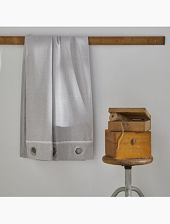 Rideau ? oeillets coton uni CHARME