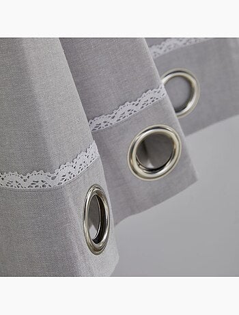 Rideau ? oeillets coton uni CHARME