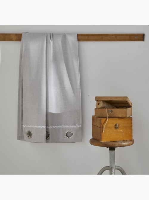 Rideau ? oeillets coton uni CHARME - Kiabi
