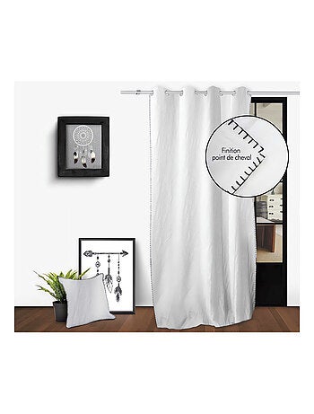 Rideau oeillets en coton lavé 135x250 cm SPIRIT, par Soleil d'Ocre