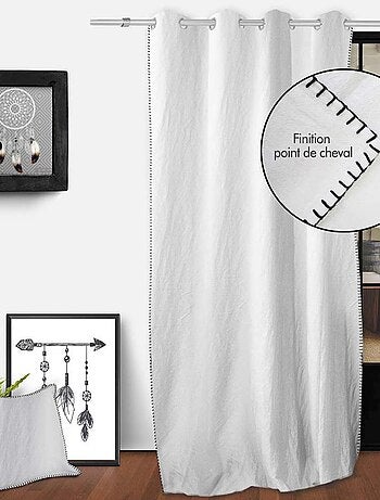 Rideau oeillets en coton lavé 135x250 cm SPIRIT, par Soleil d'Ocre