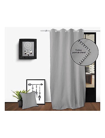 Rideau oeillets en coton lavé 135x250 cm SPIRIT, par Soleil d'Ocre