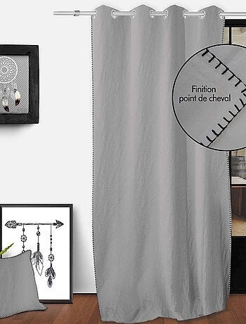 Rideau oeillets en coton lavé 135x250 cm SPIRIT, par Soleil d'Ocre