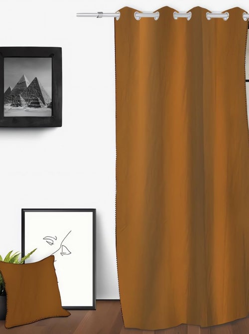 Rideau oeillets en coton lavé 135x250 cm SPIRIT, par Soleil d'Ocre - Kiabi