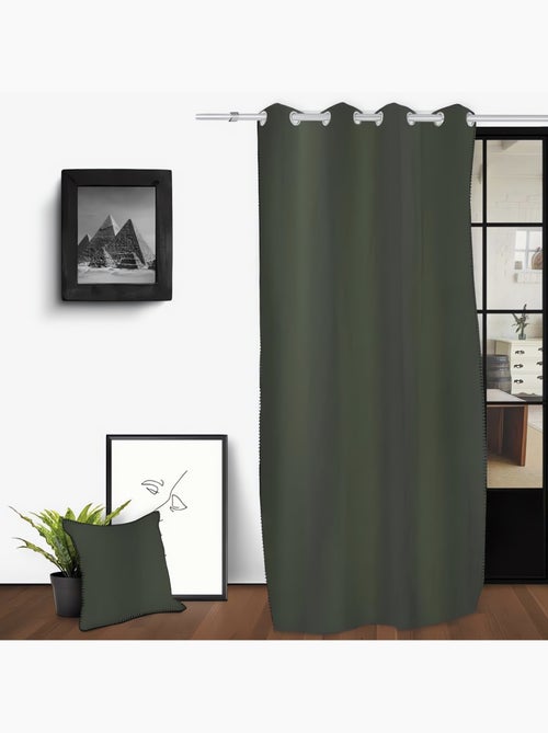 Rideau oeillets en coton lavé 135x250 cm SPIRIT, par Soleil d'Ocre - Kiabi