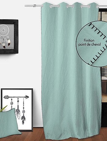 Rideau oeillets en coton lavé 135x250 cm SPIRIT, par Soleil d'Ocre