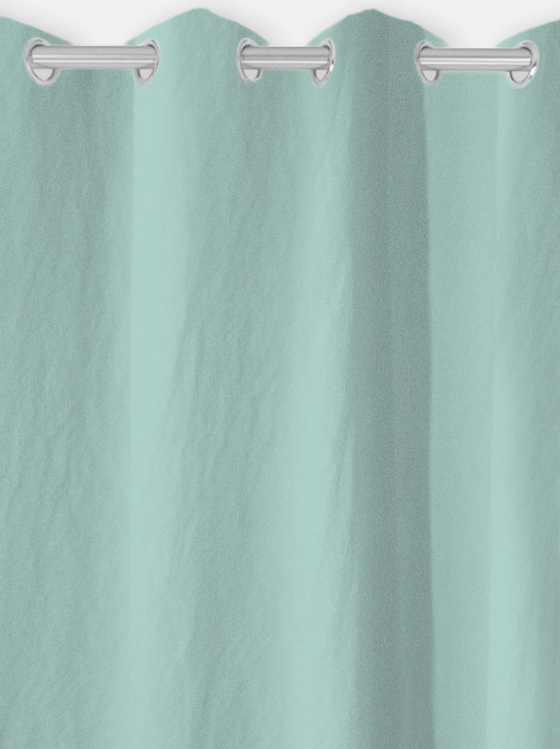 Rideau oeillets en coton lavé 135x250 cm SPIRIT, par Soleil d'Ocre Vert - Kiabi