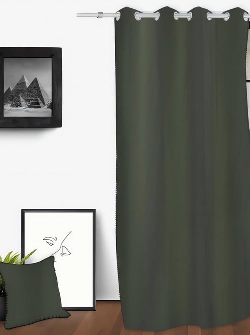 Rideau oeillets en coton lavé 135x250 cm SPIRIT, par Soleil d'Ocre - Kiabi