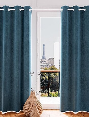 Rideau oeillets en velours VELVET, par Soleil d'ocre