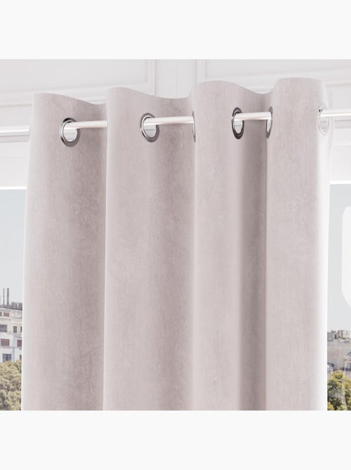 Rideau oeillets en velours VELVET, par Soleil d'ocre - Kiabi